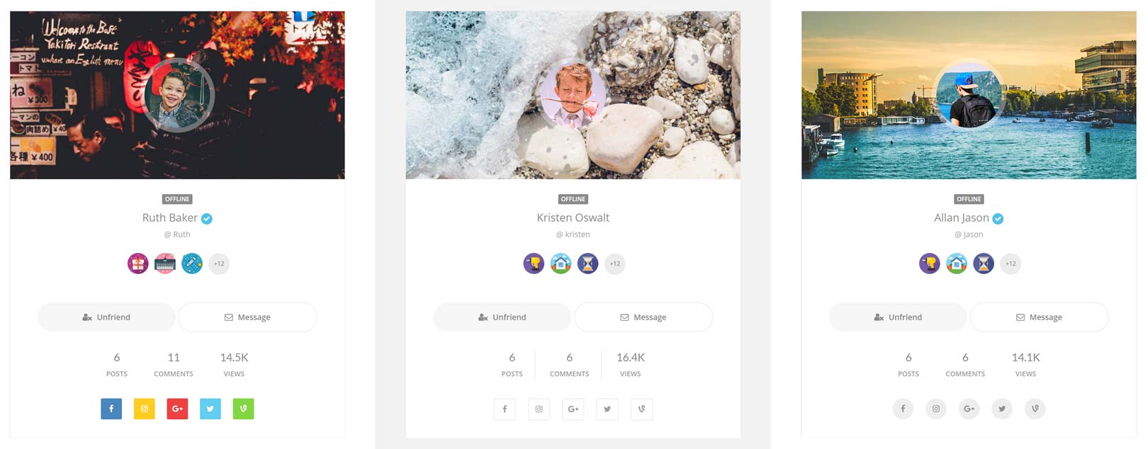 Youzify Profile Widgets