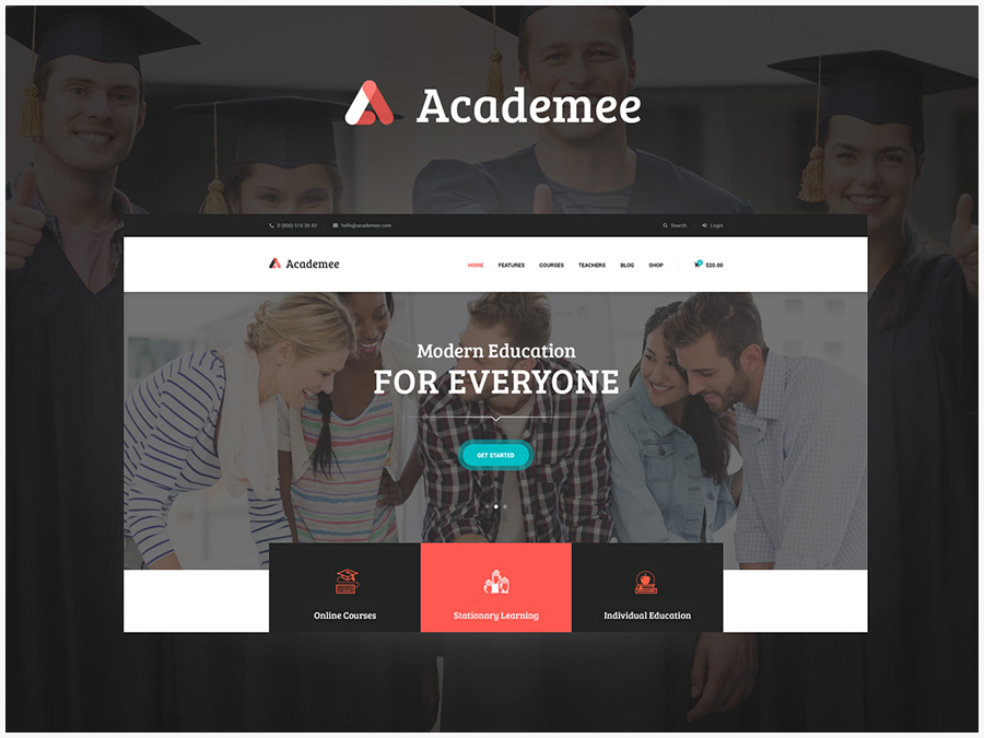 Academee - Education Center & Training Courses WordPress Theme