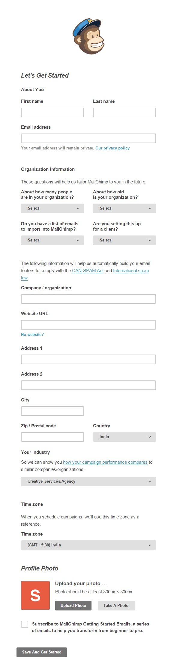 MailChimp Account Configuration