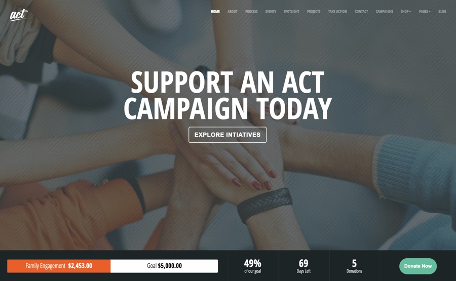 Act - Nonprofit Charity Theme