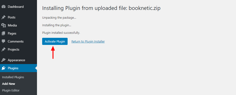 how to activate the booknetic plugin