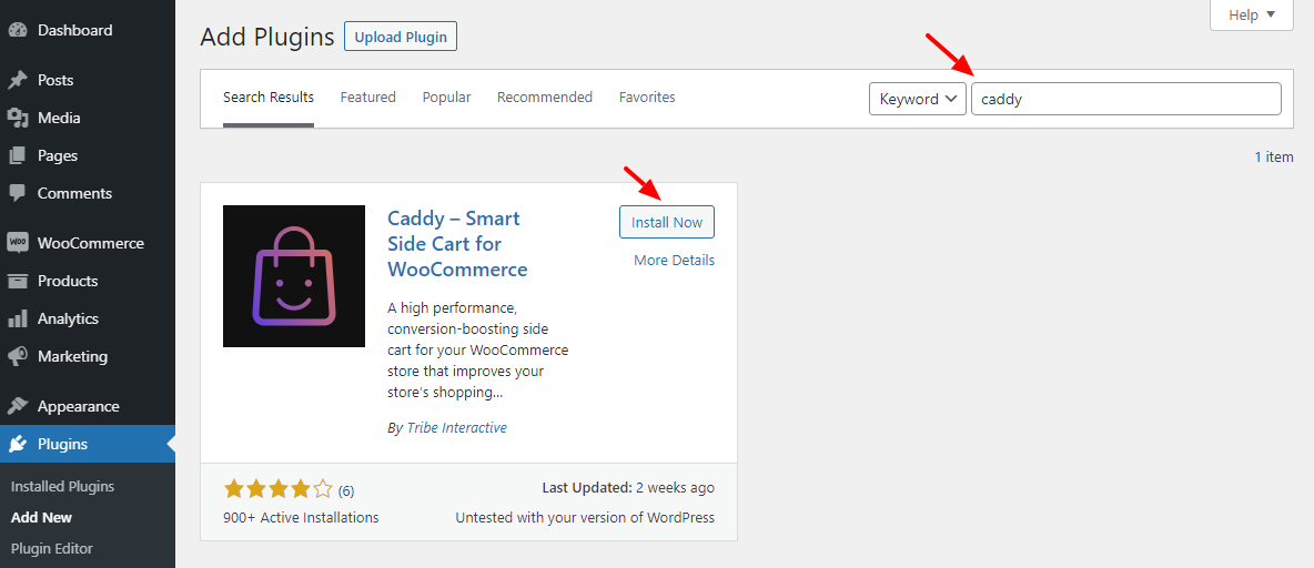 caddy smart side cart for woocommerce