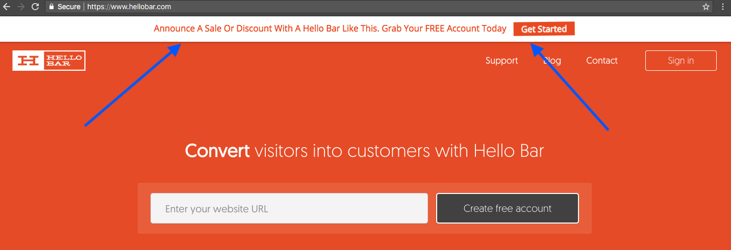 Add a Hello Bar to WordPress