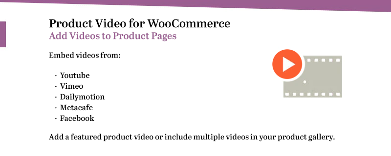Vidéo produit pour WooCommerce