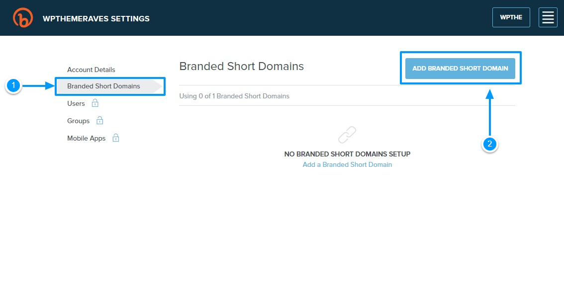 adding branded short domain in bitly