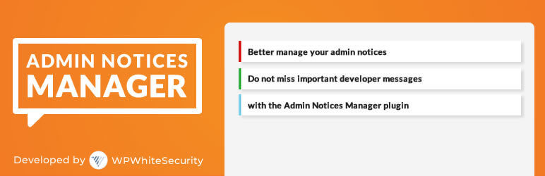 Admin Notices Manager Plugin