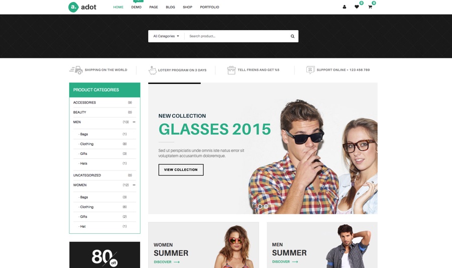 a.dot E-Commerce WordPress Theme