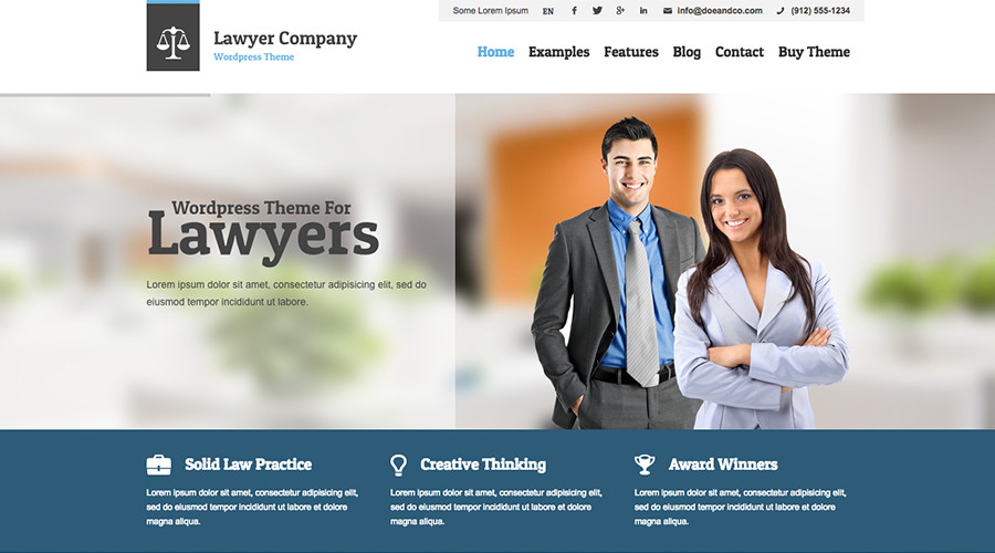 Lawyer Professional WordPress Theme for Lawyers