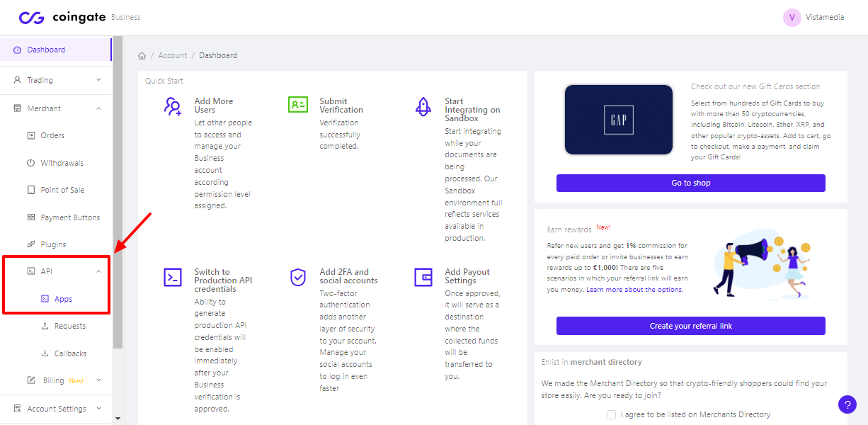 CoinGate API