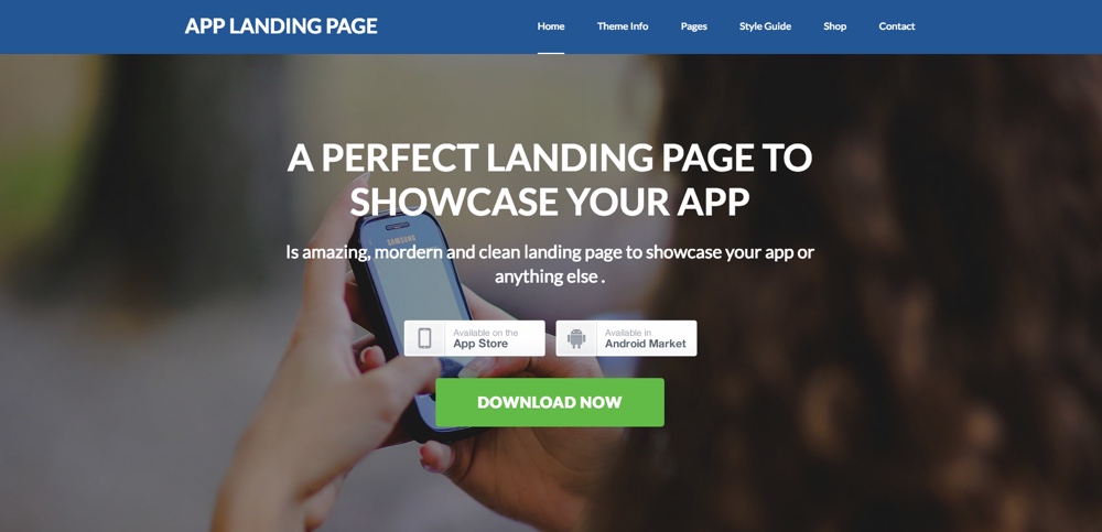 App Landing Free WordPress Theme