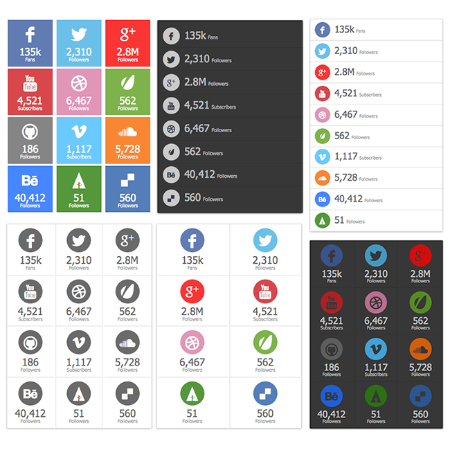 Arqam Retina Responsive Social Counter Plugin WPExplorer
