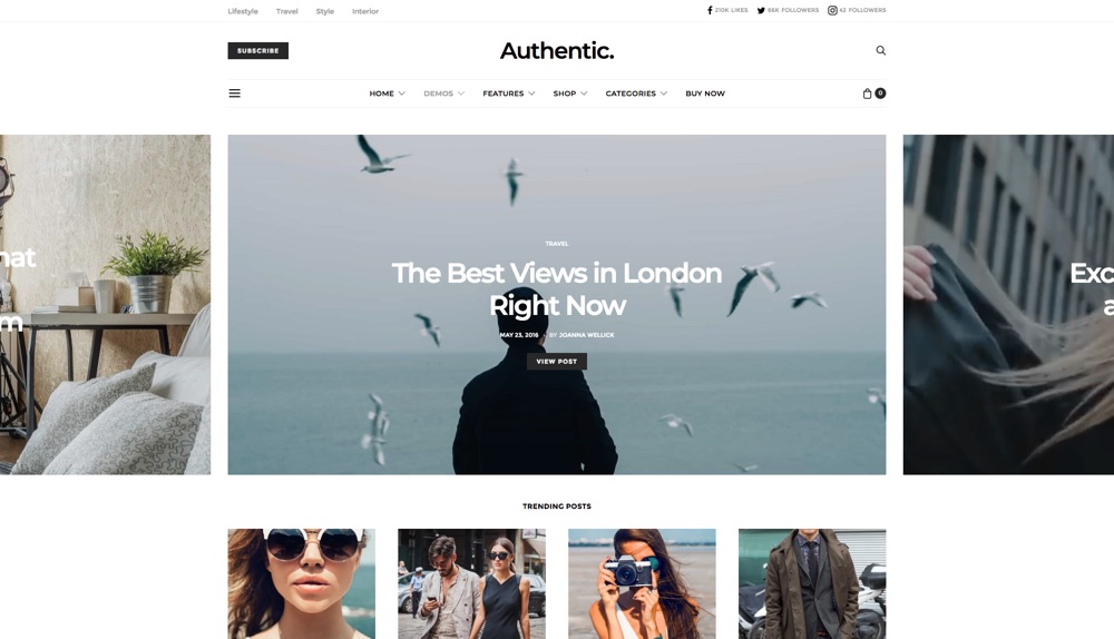 Authentic Lifestyle Blog WordPress Theme