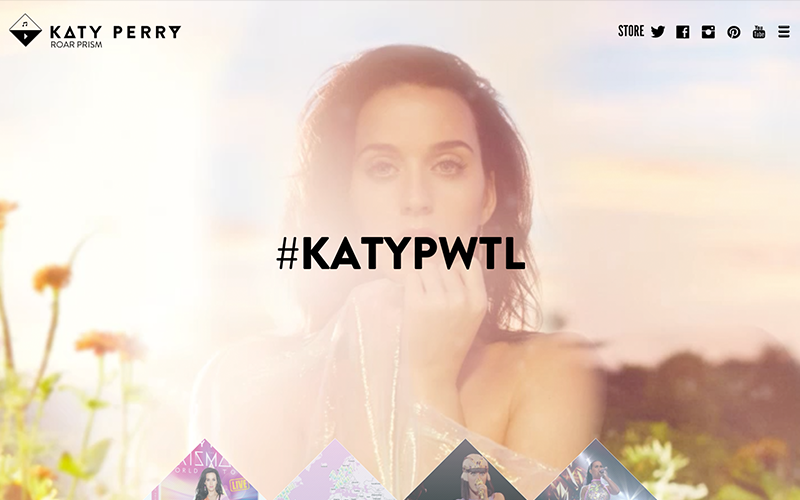 Awesome Examples of WordPress: Katy Perry