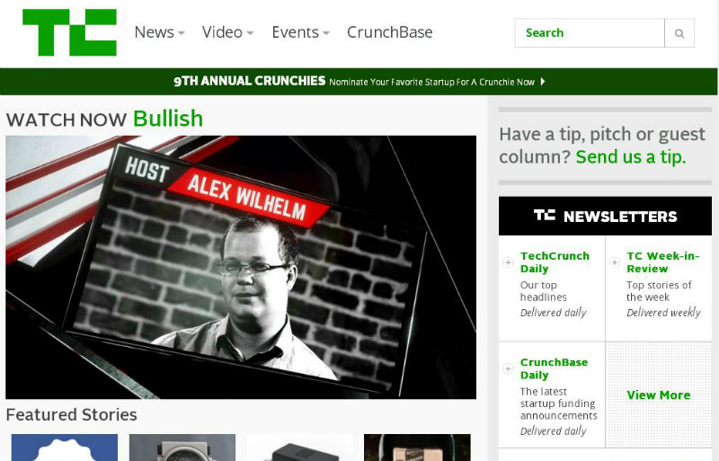 Awesome Examples of WordPress: TechCrunch