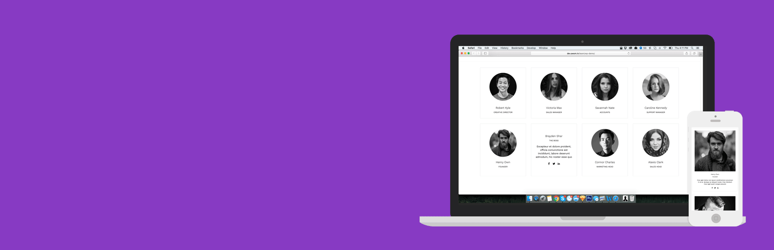 AWSM Team Showcase Free WordPress Plugin