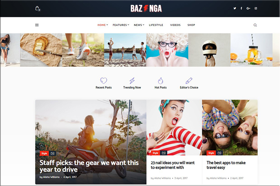 Bazinga - Magazine & Viral Blog WordPress Theme
