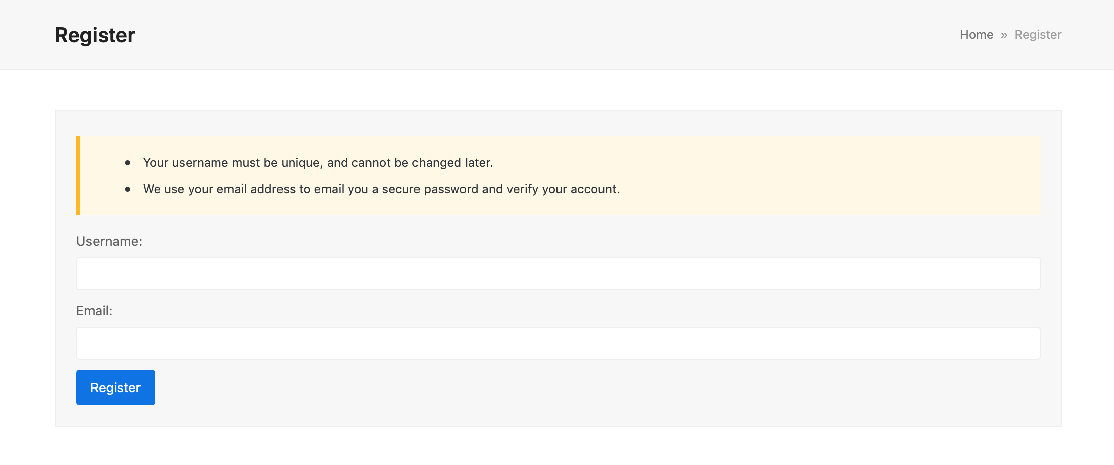 bbPress Registration Form