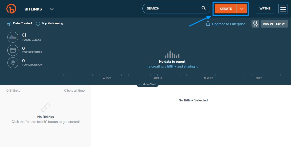 bitly admin panel