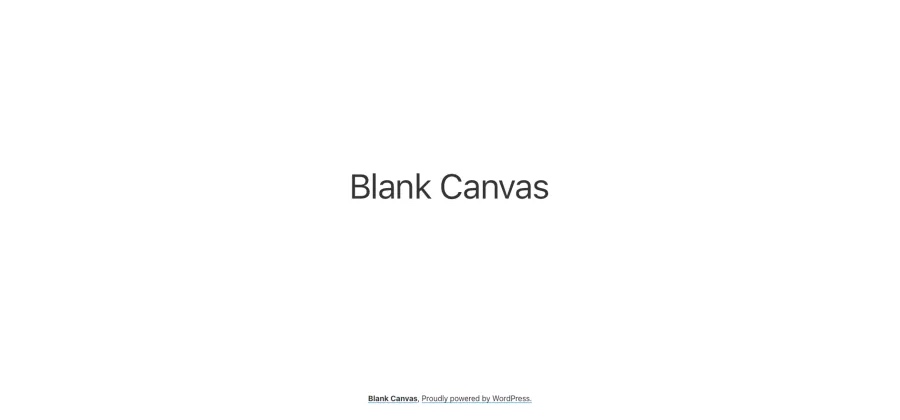 Blank Canvas Theme