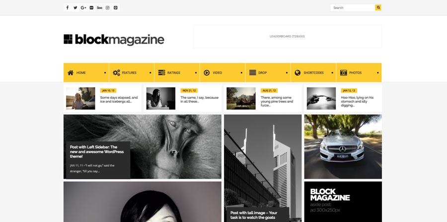 Block Flat Magazine WordPress Theme