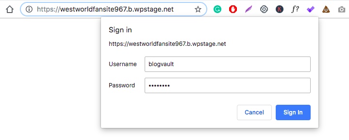 Blogvault Credentials