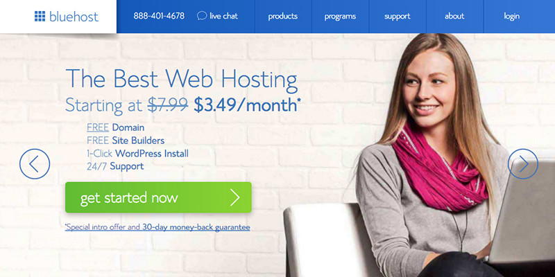 Bluehost $3.49 Web Hosting