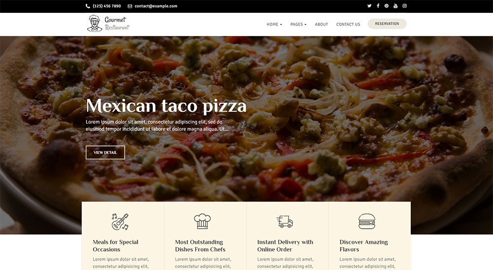 Gourmet Bootstrap WordPress theme