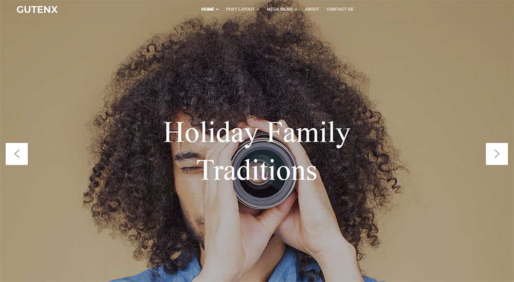 Gutenx Bootstrap WordPress theme