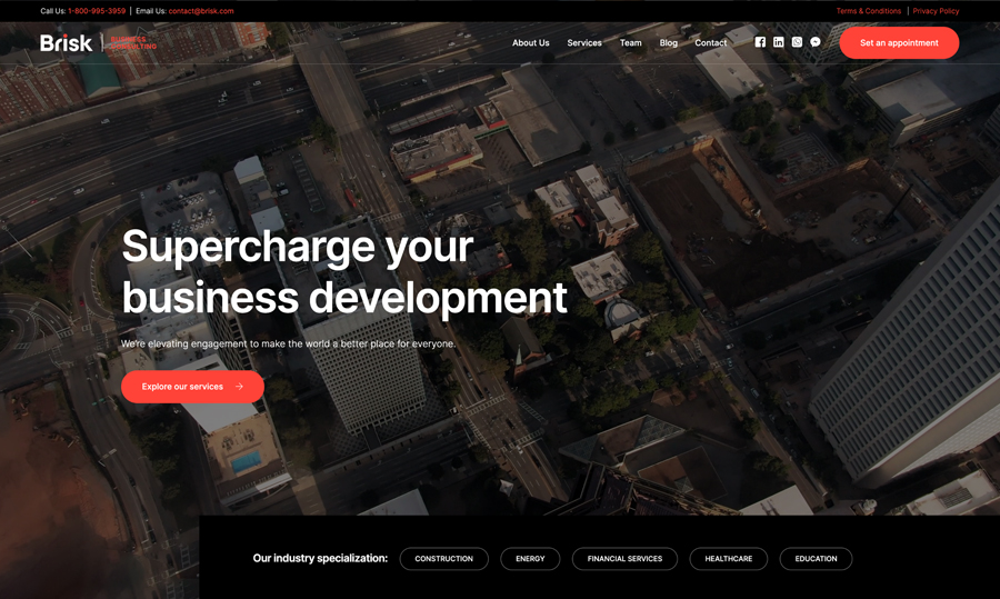 Brisk Business WordPress Theme