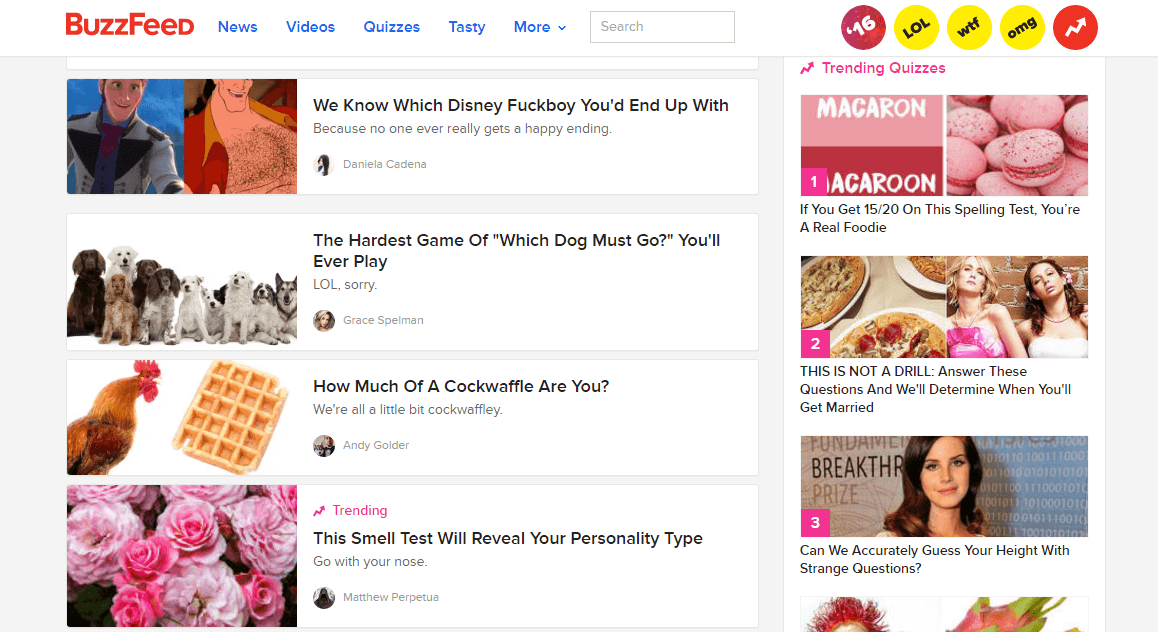 Online Dating profil Buzzfeed föreslagna rubriker för dejtingsajter