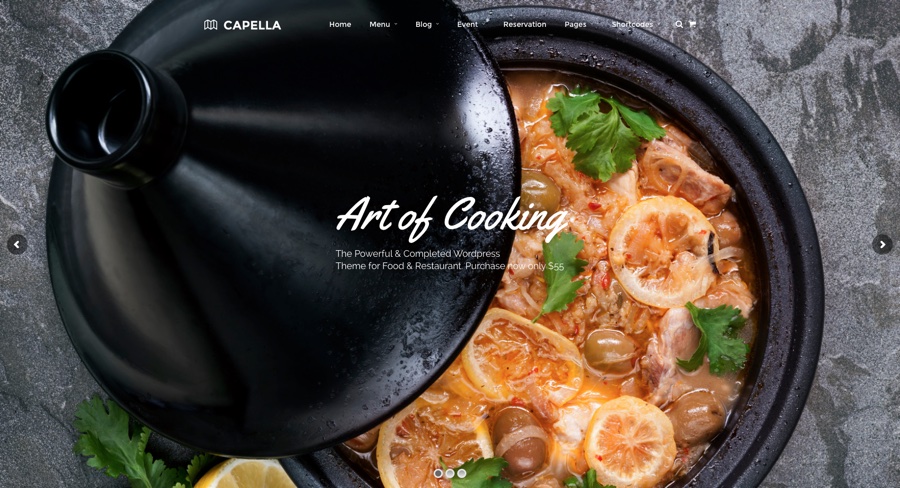 Capella Restaurant WordPress Theme