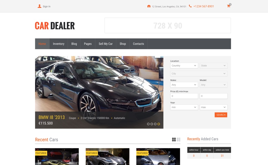 CarDealer Auto Dealer WordPress Theme