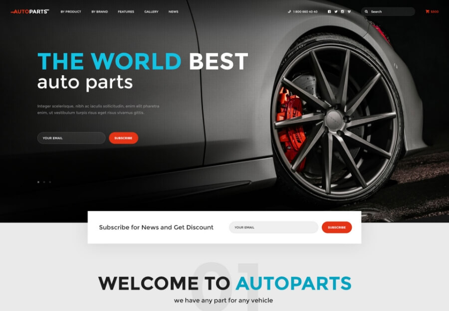 Car Parts WordPress Theme