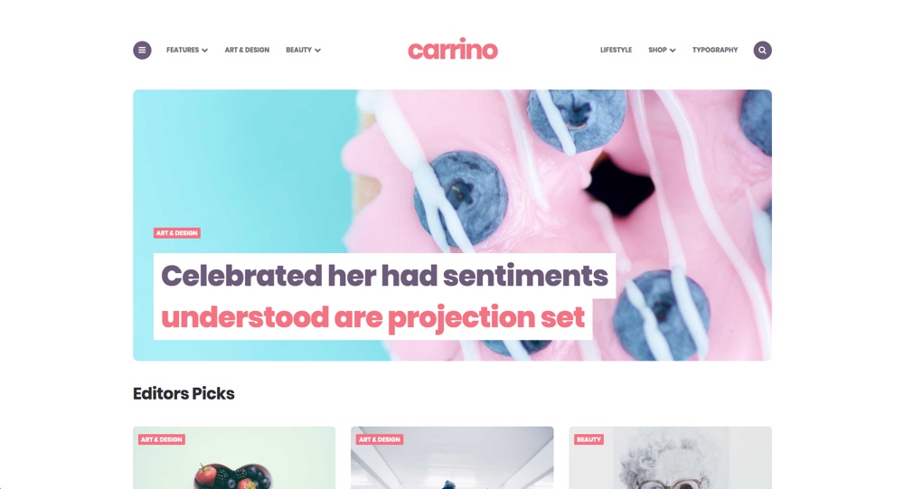 Carrino - Best Gutenberg WordPress Themes