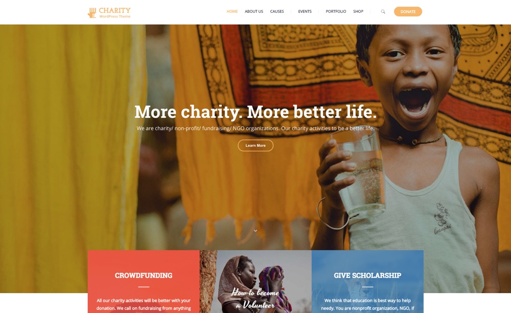 Charity WP WordPress Theme