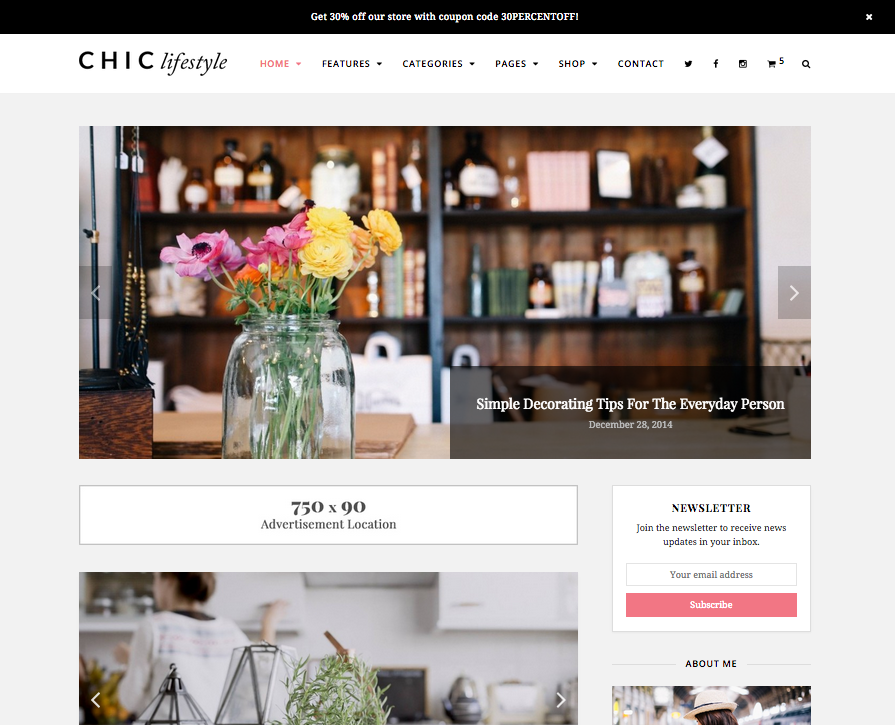 Chic Lifestyle & Beauty WordPress Theme