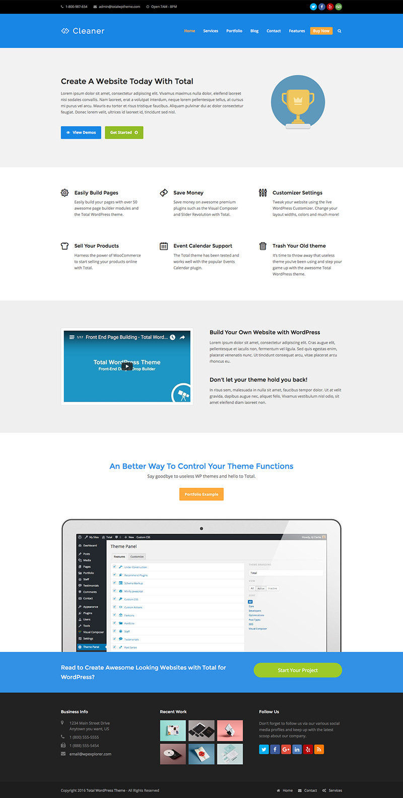 cleaner business wordpress theme cleaner business