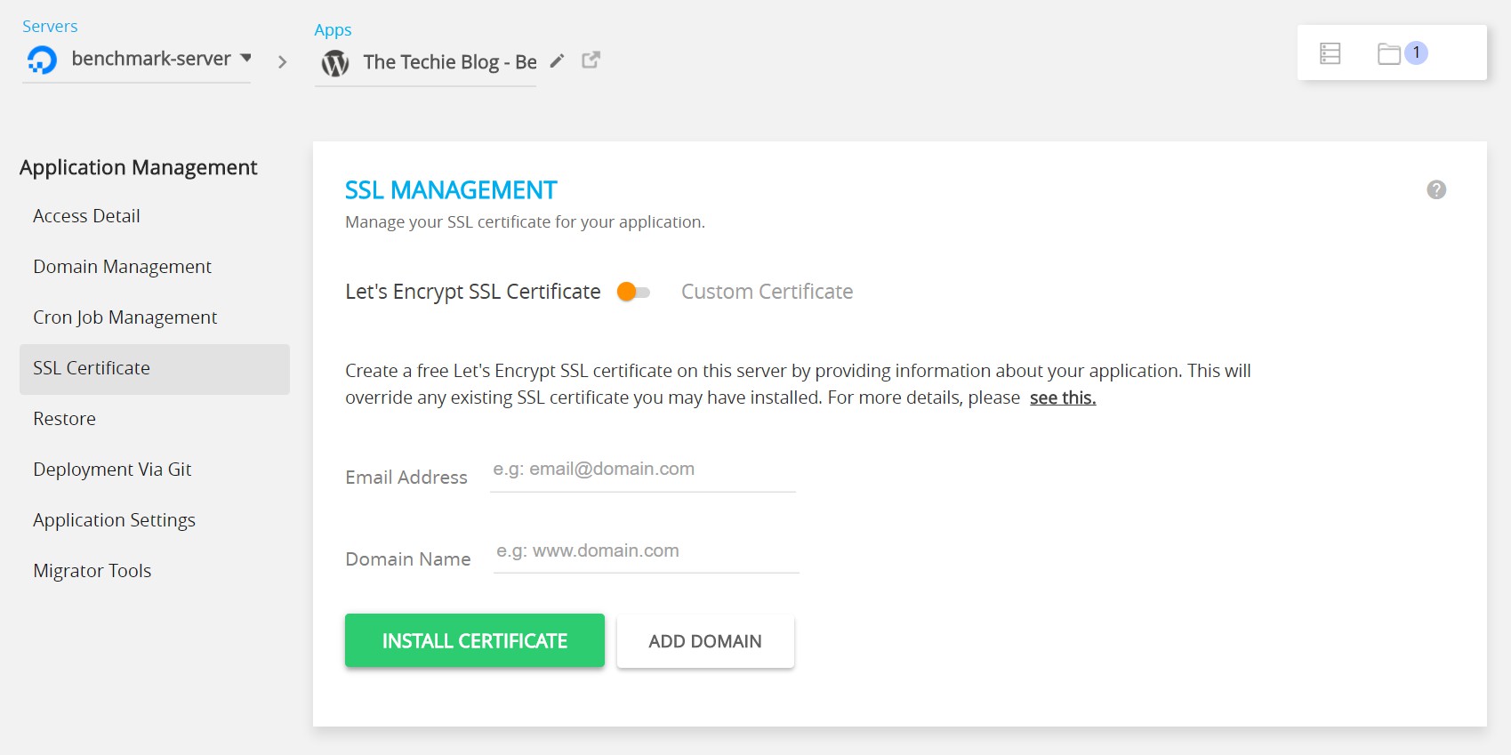 Cloudways Certificate