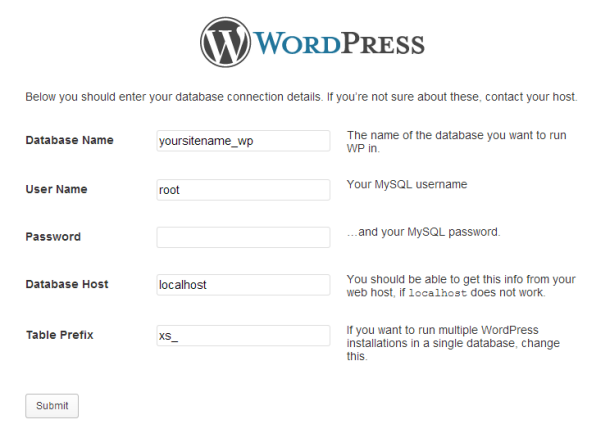 Configure WordPress Step 2