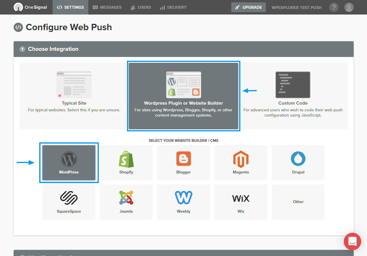 configuring web push - Sabma Digital