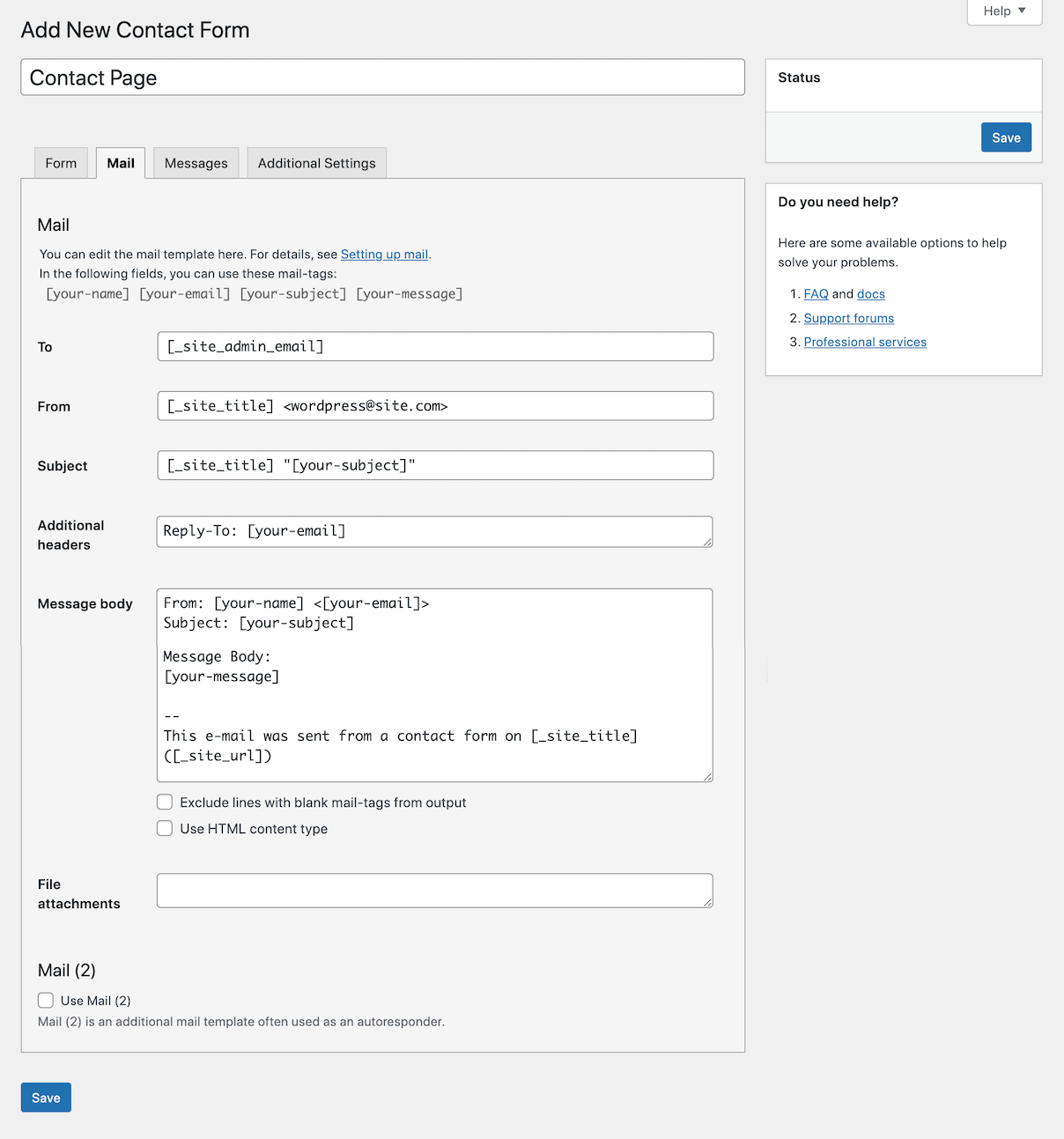 Contact Form 7 : How to set character count for fields - Wordpress Tricks