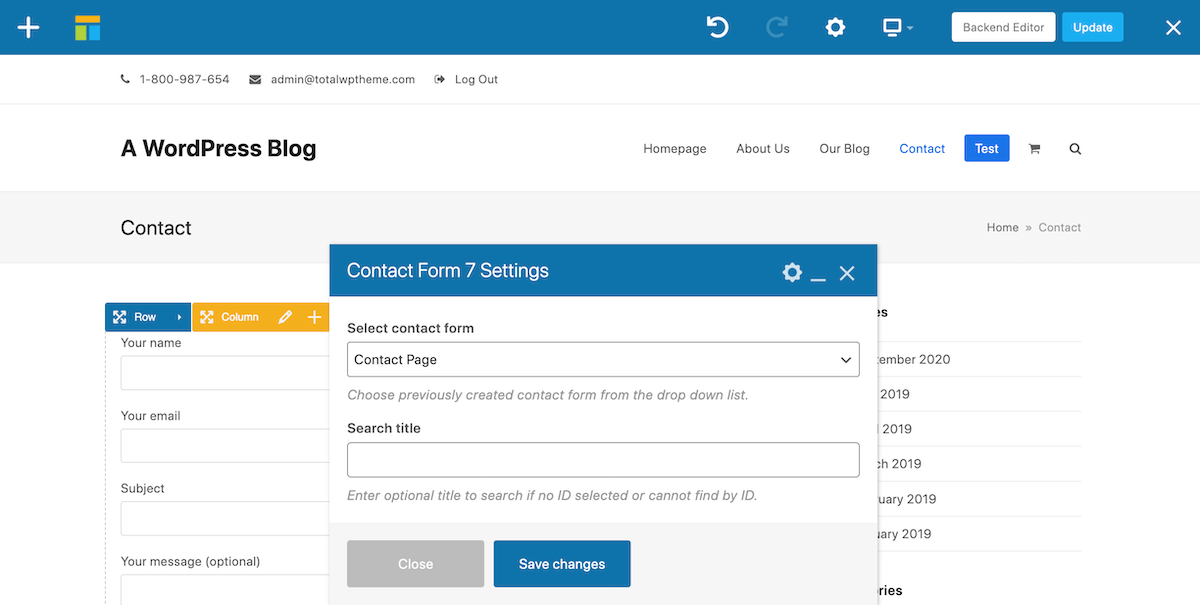 Contact Form 7 WPBakery Module