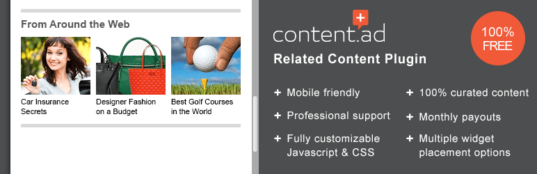 Content.ad Free WordPress Plugin