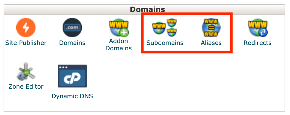 cPanel Domains