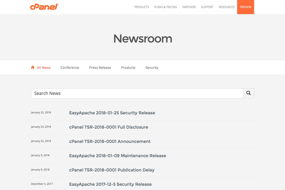 Big Name Brands That Use WordPress: Cpanel Newsroom