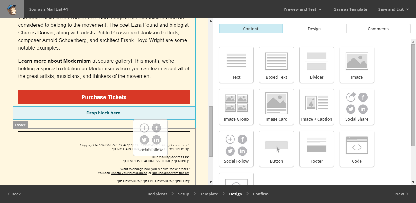 MailChimp Drag & Drop Template Designer