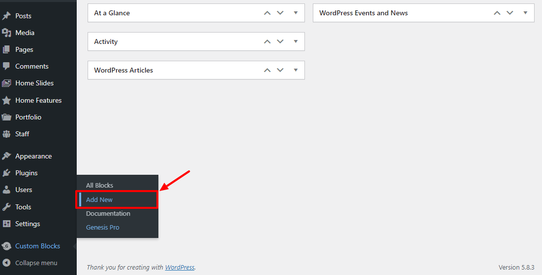 create custom block with genesis custom blocks