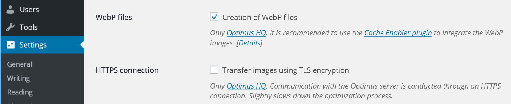 creation of webp files