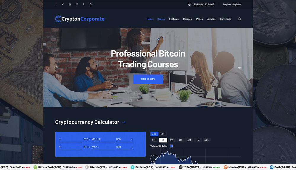 Crypton Multi-Purpose Cryptocurrency WordPress Themes