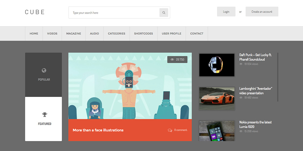 Cube Multimedia WordPress Theme